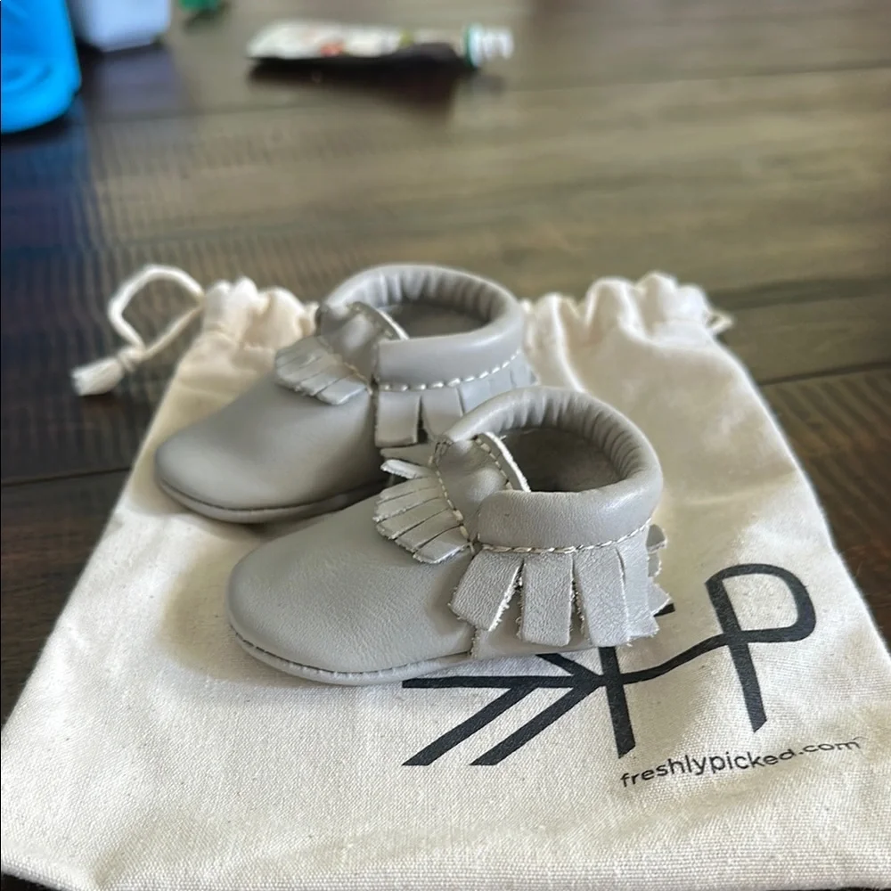 Freshly Picked Gray Moccasins Soft Leather Shoes